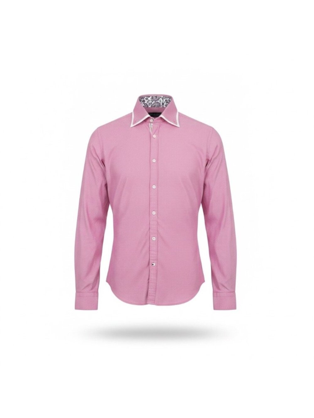 Zara Men Pink Long Sleeve Slim Fit Button-Up Shirt Size S